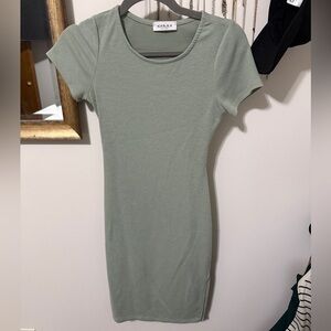 Gilli Light Green Ribbed Knit Top
